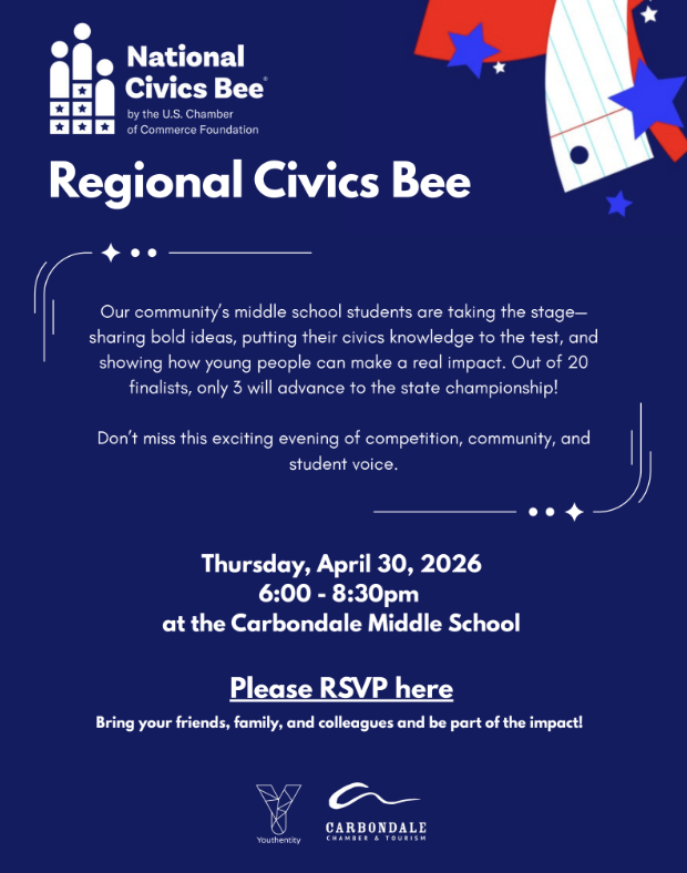April 30, 6pm CIVICS BEE